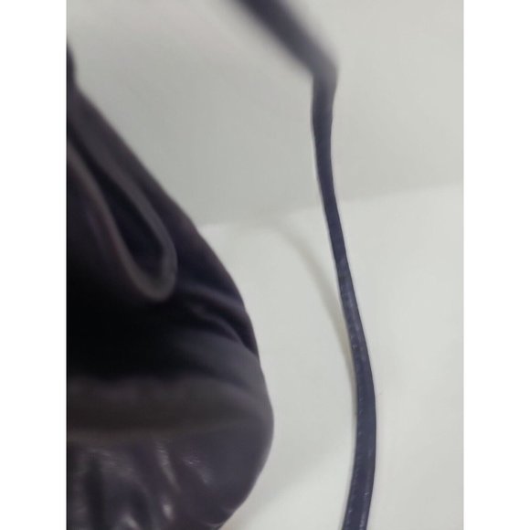 Ande Vintage Purple Leather Crossbody Shoulder Grommet Shell Top Latch Top - Picture 6 of 7